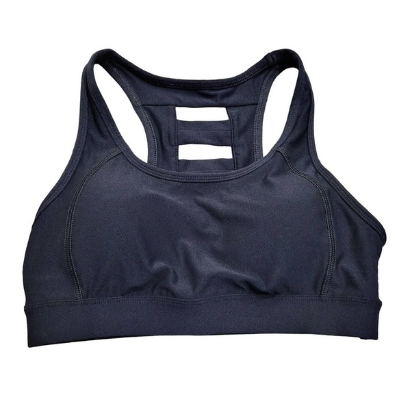 Ideology Women's Small Black Racerback Cutout Sports Bra NWT - Picture 2 of 11